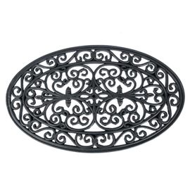 Paillasson Tapis Dexterieur Ovale En Caoutchouc, 70 Cm