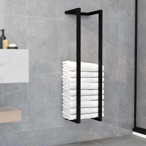 Vidaxl Porte-Serviette Noir 25x20x95 Cm Fer