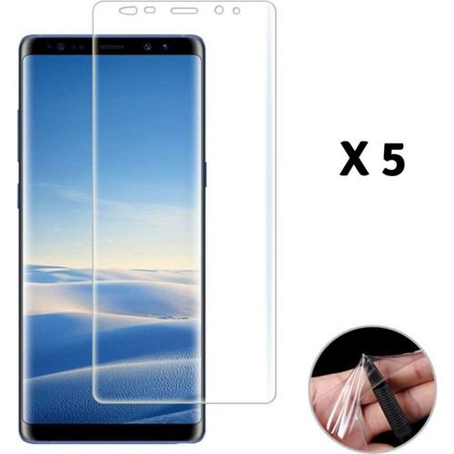 Lot 5 Films Protection Pour Samsung Galaxy Note 8 - Protecteur Ecran En Plastique Incurve Integral Anti Rayure Ultra Mince Phonillico®