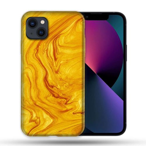 Coque Pour Iphone 14 Plus (6.7) Texture Marbre Jaune