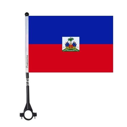 Drapeau de vélo d'Haïti 10 pièces en polyester