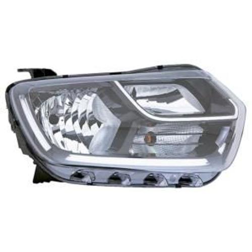 Phare Optique Avant Droit Pour Dacia Duster 2 Phase 1 Depuis 2018, H7+H1+Py21w, Avec Feu Diurne À Led, Neuf