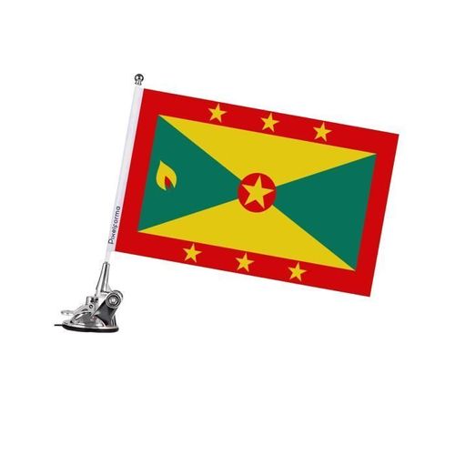 Mât à Ventouse Drapeau de la Grenade 27x35 cm