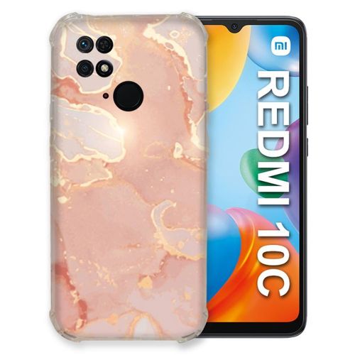 Coque Pour Xiaomi Redmi 10c Texture Marbre Rose