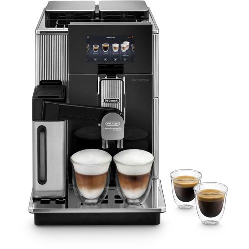 De'Longhi Maestosa EPAM960.75.GLM - Machine à café automatique avec buse vapeur "Cappuccino" - 19 bar - 14 tasses - verre inox/noir