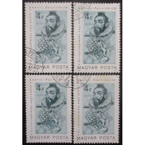 Hongrie N°3098 X 4 Oblitéré