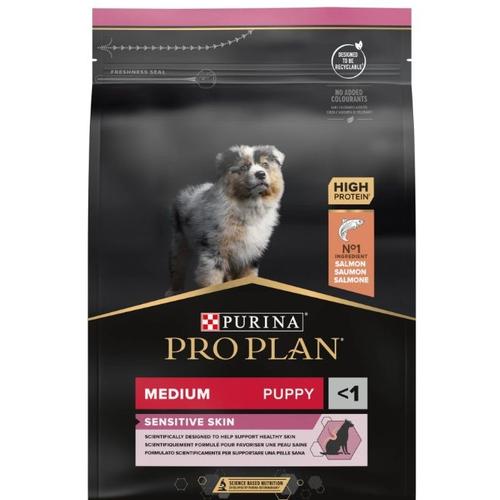 Pro Plan Medium Puppy Sensitive Skin Au Saumon Croquettes Pour Chiot Sac De 3 Kg