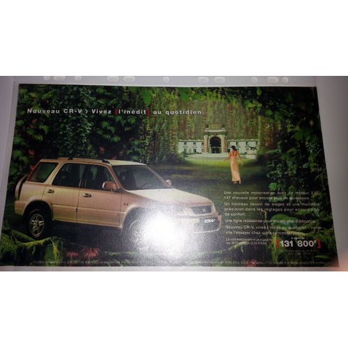 Publicité Papier: Honda Cr-V, Parue Dans La Presse En 1999