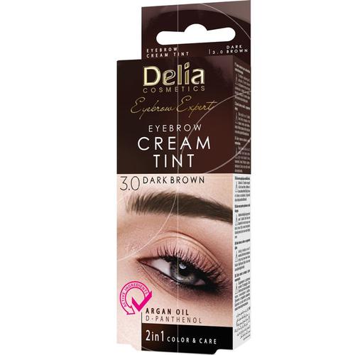 Delia Cosmetics - Crème Colorante Sourcils 3.0 Marron Foncé - 15ml+15ml 