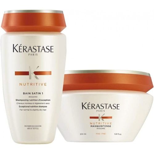 Duo Bain Satin 1 250ml + Masquintense Fin 200ml 