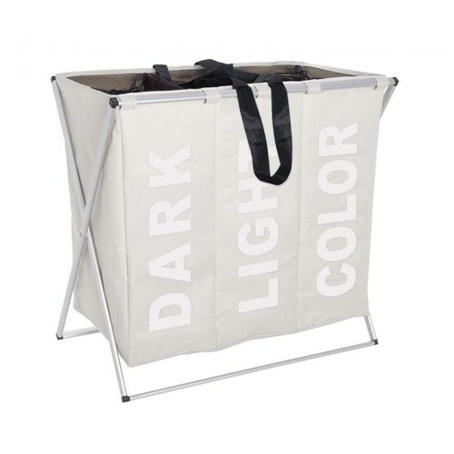 Panier à linge 3 compartiments - Wenko - Beige