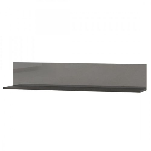 Étagère 120cm Collection Zante. Coloris Noir Et Gris Brillant.