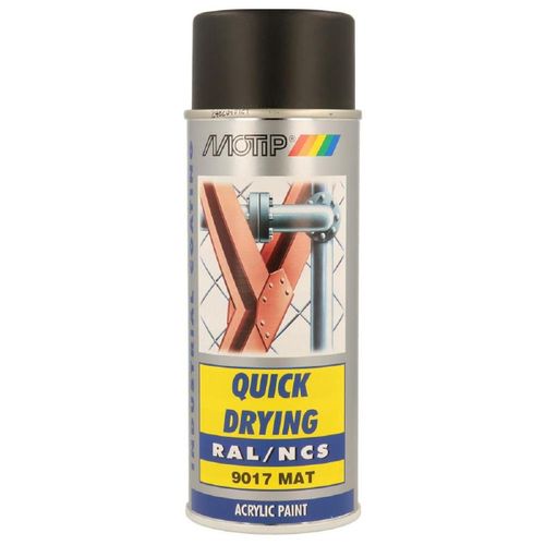 Peinture Aerosol Acryl Ral9017 Mat Motip 400ml