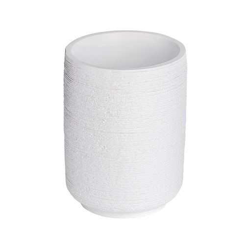 Gobelet De Salle De Bain Design Naturel En Relief Goa - Blanc