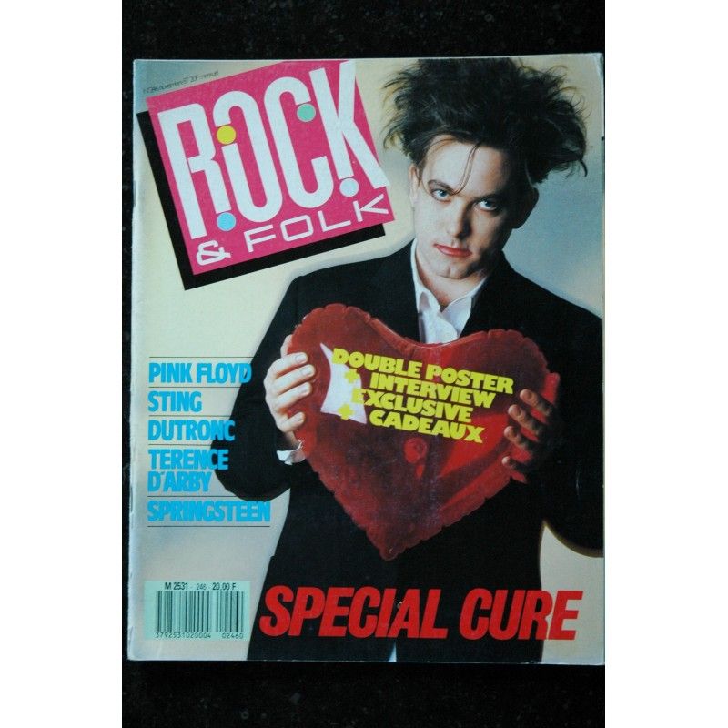 Rock & Folk 246 1987 Cover Special The Cure + Poster Pink Floyd Sting Dutronc Terence D'arby Springsteen