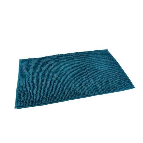 Paris Prix - Tapis De Bain Microfibre "Sweety" 45x75cm Bleu Canard