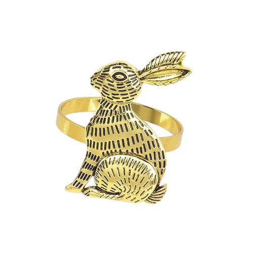 Porte Serviettes En Métal En Forme De Lapin, Anneaux, Pour Le Printemps, Pâques, Fête Rustique, Décoration De La Maison, Restaurant, Livraison Directe
