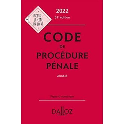 Code De Procédure Pénale 2022
