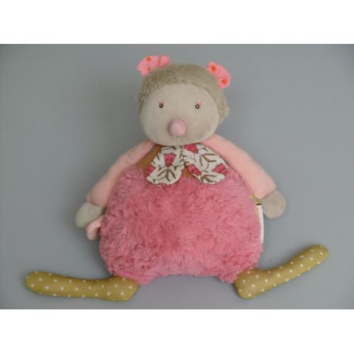 Doudou Luciole Musicale Rose Gris Les Tartempois Moulin Roty