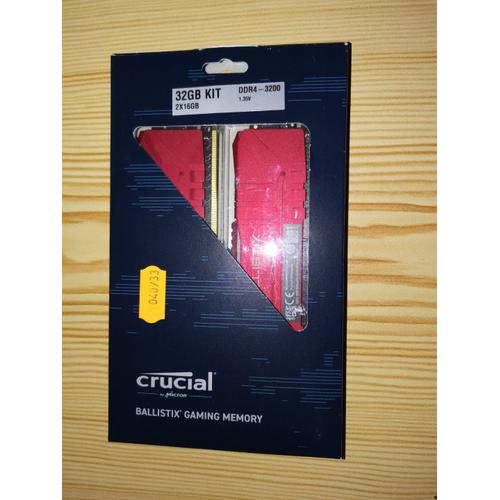 Kit Mémoire 32 GB CRUCIAL Ballistix Gaming MEMORY (red) DDR4-3200