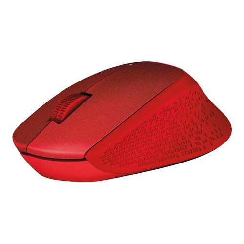 Logitech M330 SILENT PLUS - Souris - 3 boutons - sans fil - 2.4 GHz - récepteur sans fil USB - rouge
