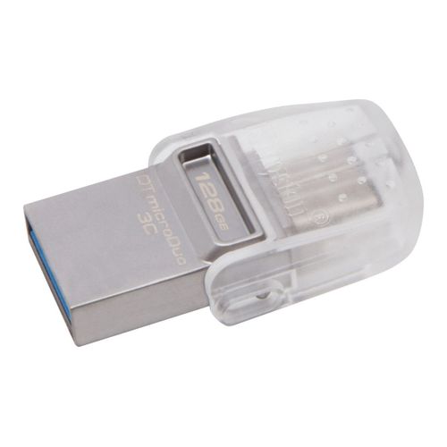 Kingston DataTraveler microDuo 3C - Clé USB - 128 Go - USB 3.1 / USB-C - pour Apple MacBook (Early 2015, Early 2016, Mid 2017); MacBook Air (Late 2018); MacBook Pro (Late 2016, Mid 2017, Mid...