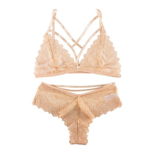 Ensemble Soutien-Gorge Push Up En Dentelle Noire, Sous-Vêtements Sexy, String Bandage, Culotte Pour Femmes, Sous-Vêtements
