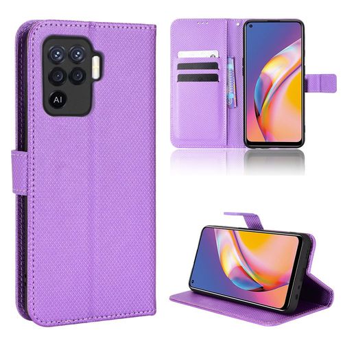 Coque Oppo Reno 5f 4g,Etui Pour Oppo Reno 5f 4g,Coque En Cuir Pour Oppo Reno 5f 4g,Convient A Etui La Oppo Reno 5f 4g,Violet