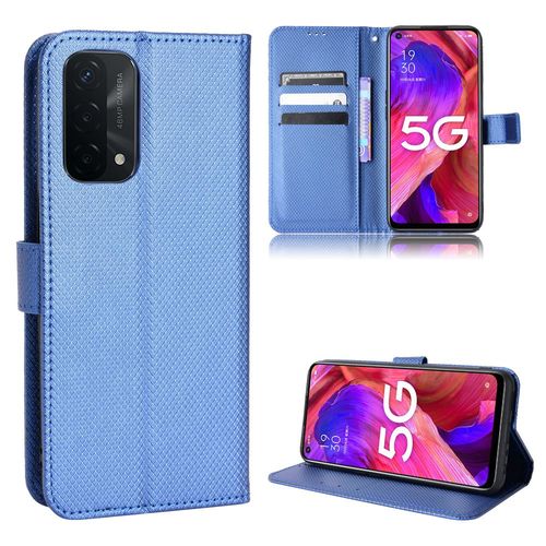 Coque Oppo A54 5g,Etui Pour Oppo A54 5g,Coque En Cuir Pour Oppo A54 5g,Convient A Etui La Oppo A54 5g,Bleu