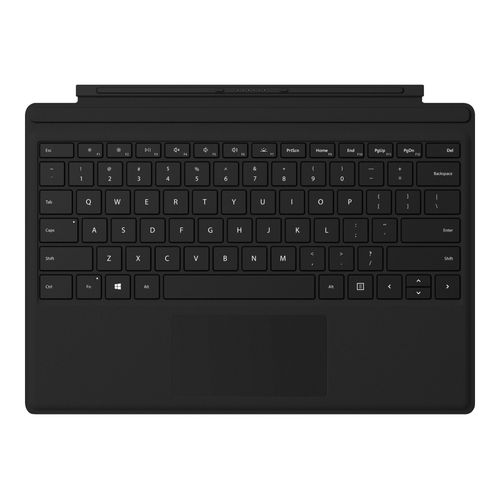 Microsoft Surface Pro Type Cover with Fingerprint ID - Clavier - avec trackpad, accéléromètre - rétroéclairé - Italien - noir - commercial - pour Surface Pro (Mi-2017), Pro 3, Pro 4