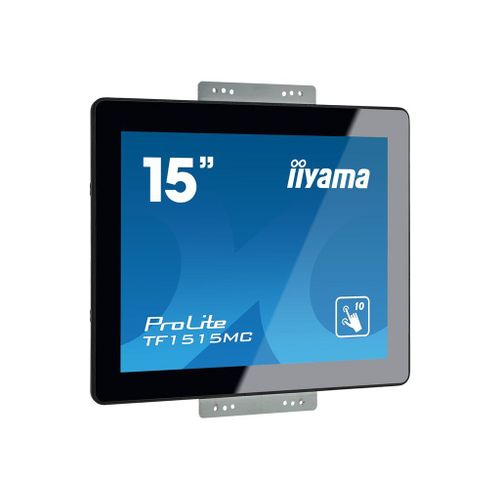 iiyama ProLite TF1515MC-B2 - Écran LED - 15" - cadre ouvert - écran tactile - 1024 x 768 - TN - 350 cd/m² - 800:1 - 8 ms - HDMI, VGA, DisplayPort - noir