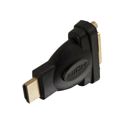 C2G Velocity Inline Adapter - Adaptateur vidéo - DVI-D femelle pour HDMI mâle - noir