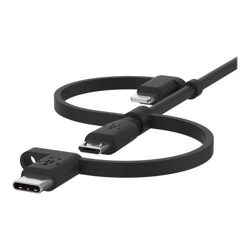 Belkin BOOST CHARGE Universal - Câble USB - USB mâle pour Micro-USB de type B, Lightning, 24 pin USB-C mâle - 1 m