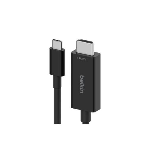 Belkin Connect - Câble adaptateur - 24 pin USB-C mâle pour HDMI mâle - 2 m - noir - support pour 8K60Hz, prise en charge du mode DP Alt, passif