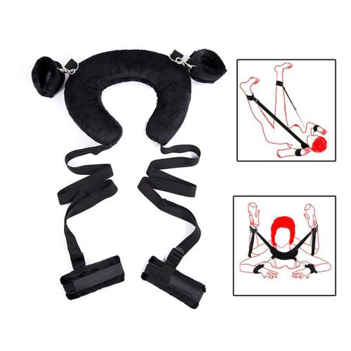 Oreiller De Posture Sexy Et Confortable, Jouets Sexuels Pour Couples Adultes, Fétiche, Jambes Faciles À Ouvrir, Équipement De Bondage, Oreiller De Cou, Menottes, Chevilles