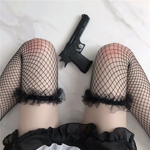 Jarretelles Au-Dessus Du Genou, Noir, Blanc, Rose, Sexy, Tube Haut En Soie, Mignon, Transparent, Lingerie Kawaiinet, Bas Pur Lo