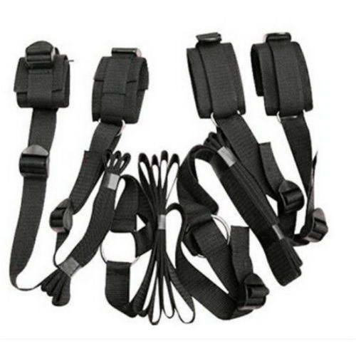 Bdsm Bondage Rouge Sous Le Lit, Menottes De Main, Menottes À La Cheville, Masque Pour Les Yeux, Contraintes, Produits De Sexe D'amour, Jeu Pour Adultes, Jouet Sexuel Pour Couple, Femmes