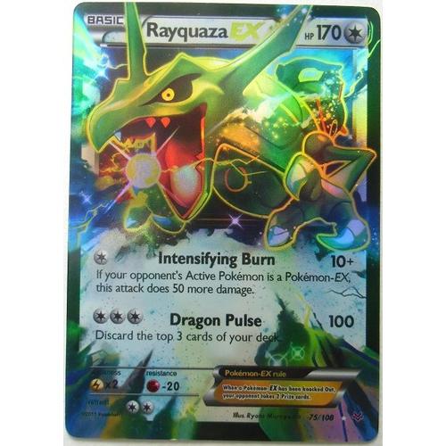 Carte Pokémon 75/108 Rayquaza-Ex Ultra Rare Xy 6 Ciel Rugissant Version Anglaise
