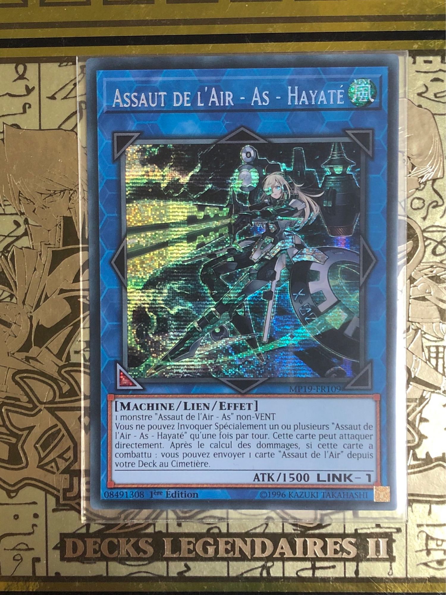 Carte Yu Gi Oh ! - Mp19 - Fr109 - Ultra Rare - Assaut De L¿Air As Hayaté - 1ère Édition