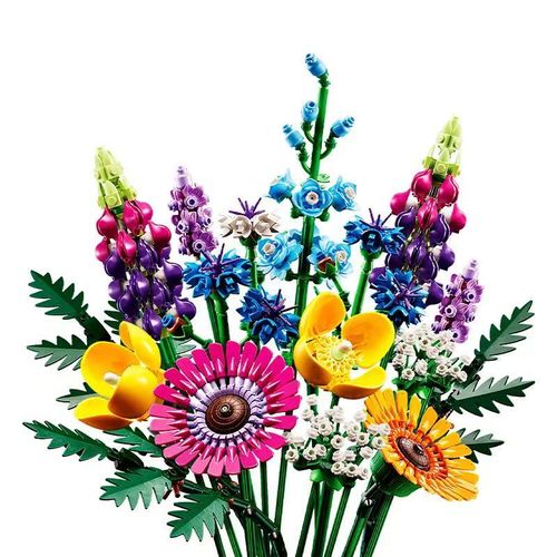 Bouquet de Fleurs Romantiques Orchidée Rose,Briques de Construction,Jouet de Nuit,Bricolage,Illustration en Pot,Vacances,Cadeaux pour Petite Amie,10313