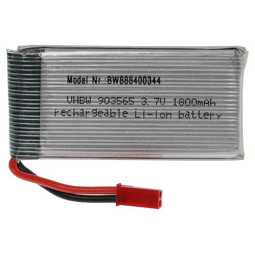 Vhbw Batterie Compatible Avec Bec Connecteur Pour Modéle Rc Par Ex. Voiture De Course Avion (1800mah, 3,7v, Li-Polymère, 69 X 35 X 10 Mm)-Vhbw