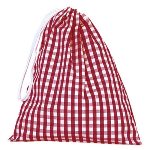 Sac à dos en toile - REF SNACK - rouge et blanc à carreaux