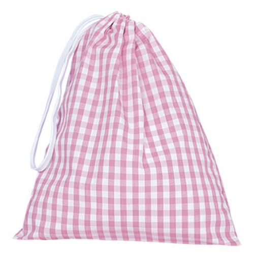 Sac à dos en toile - REF SNACK - rose et blanc à carreaux