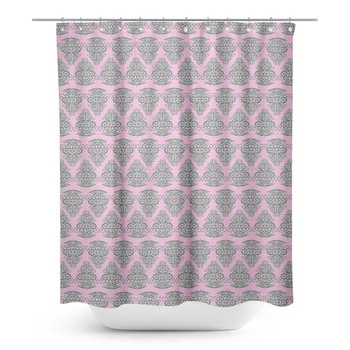 S4sassy Rose Floral Bloc Rideau De Douche Imperméable Avec Crochet À Roulettes-60 X 84 Pouces