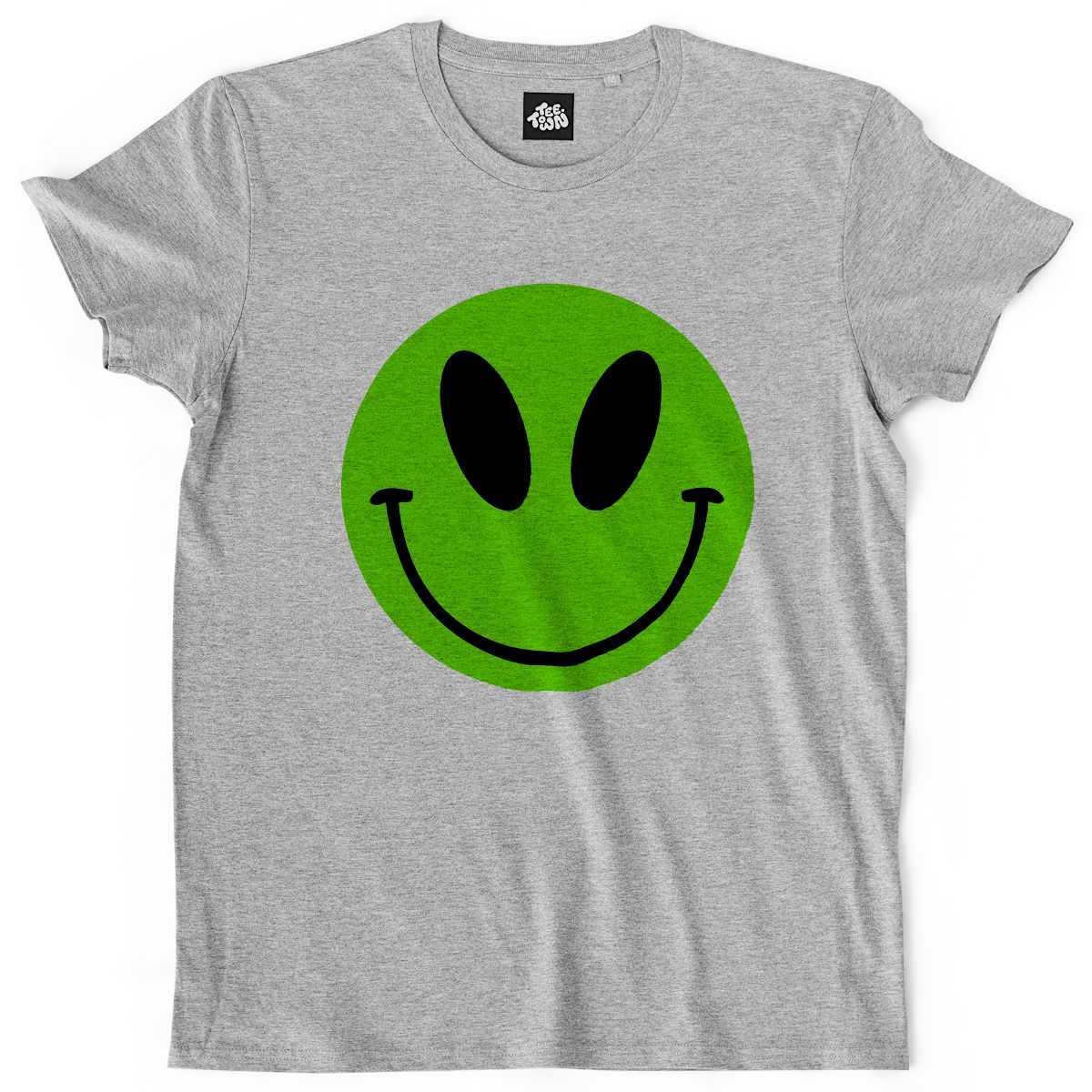 Teetown - T Shirt Homme - Alien Smiley - Galaxy Space Emoji Extraterrestre Believe Ovni Ufo - 100% Coton Bio