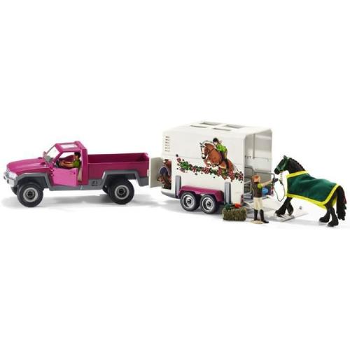 Pick-Up Avec Remorque Pour Cheval - Schleich - 42346 - A Partir De 5 Ans