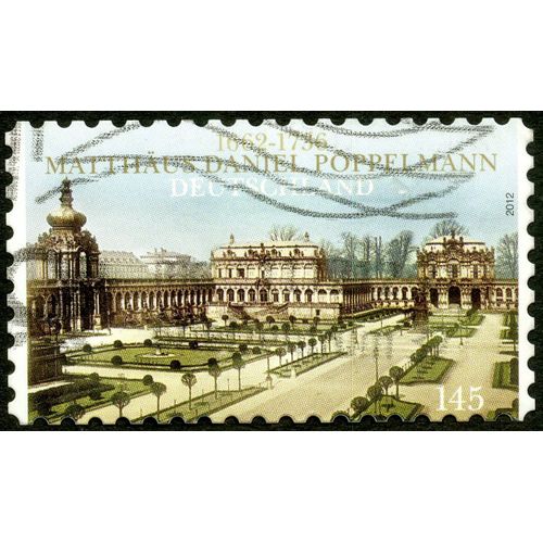 Timbre Oblitéré Deutschland, 1662-1736, Matthaüs Daniel Pöppelmann, 2012, 145