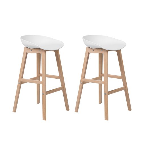 Lot De 2 Chaises De Bar Micco Blanc