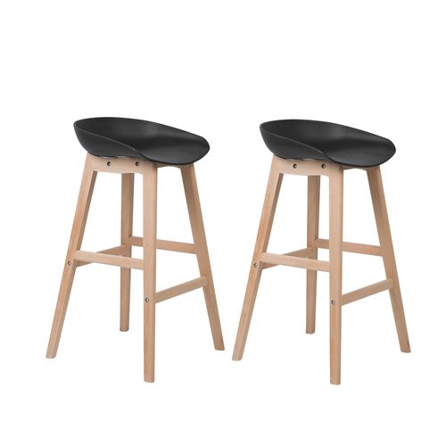 Lot De 2 Chaises De Bar Micco Noir