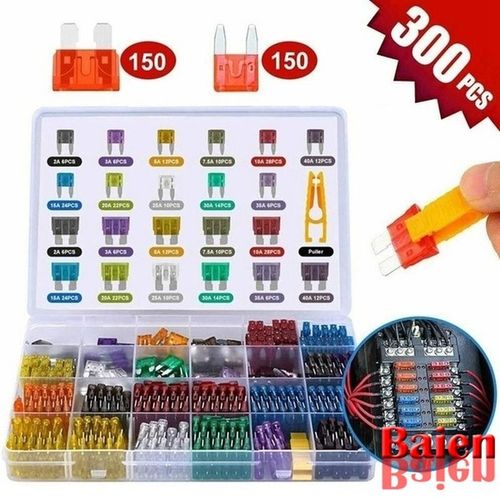 Kit De Fusibles De Voiture,Lame De Camion Existent,Insert D'assurance,Feux De Pièce Sg,Accessoires Automobiles - Type 300 Pcs #A